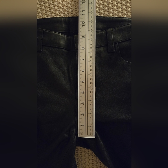 Leather Massimo Dutti Black Moto Pants Women’s 100% Sheep Leather - Picture 11 of 12